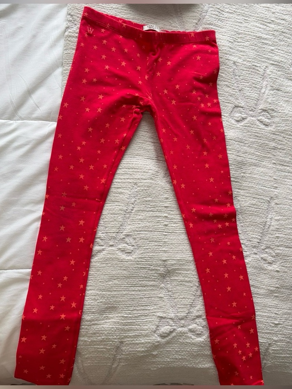 Anama Red Leggings with Gold Star Print 🌺 NEVER USED NEW🌺